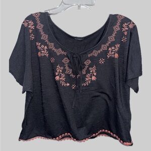 Tribal print crop top